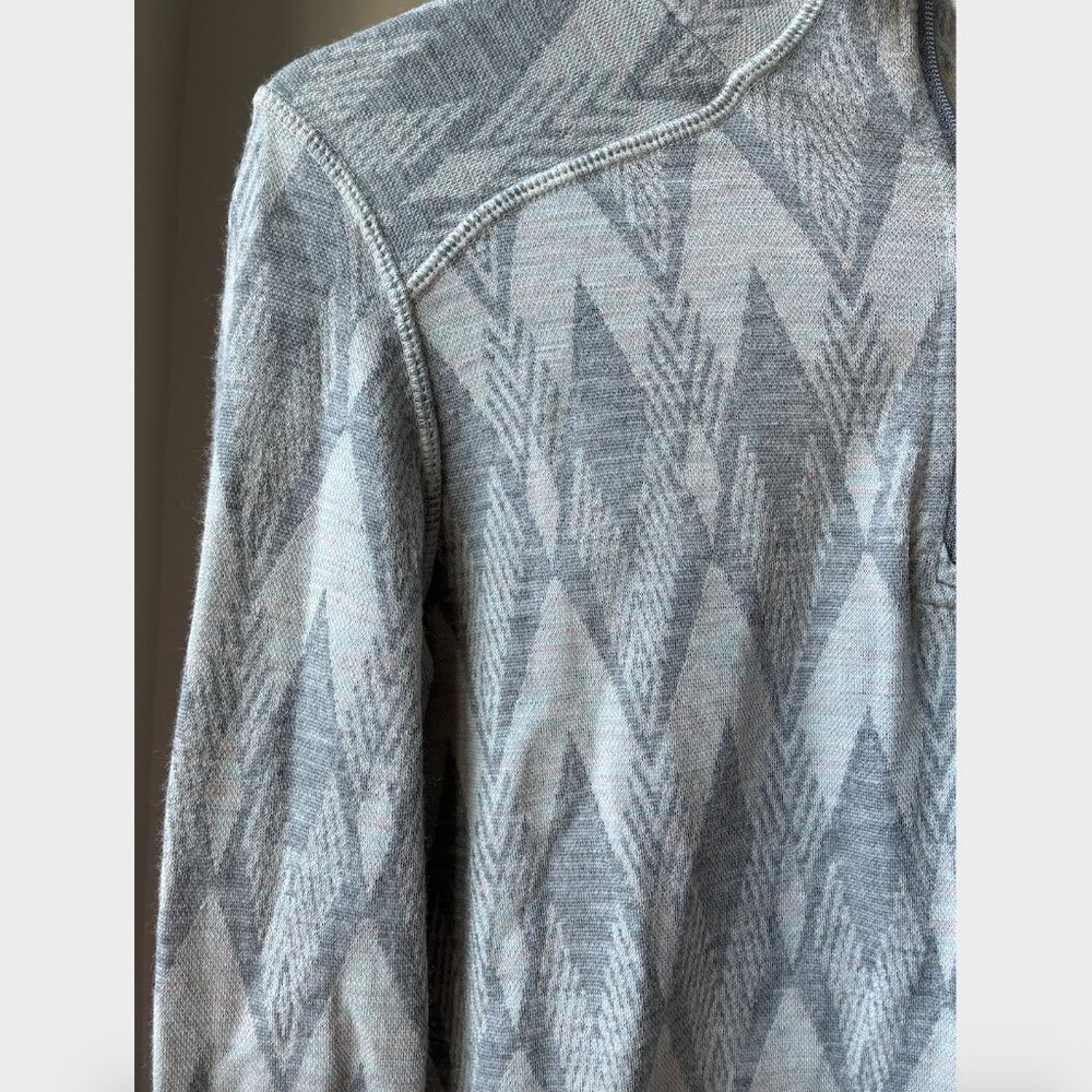 Smartwool Gray Pattern Classic Thermal Merino Bas… - image 5